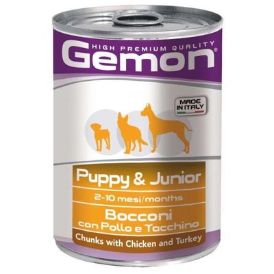 Мокра храна Gemon Dog Wet Puppy & Junior with Chicken & Turkey - 415 гр 00000004153 снимка