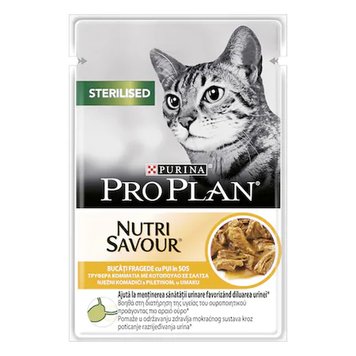 Мокра храна Purina Pro Plan Sterilised Nutrisavour Chicken - 13х85 гр 00000003352 снимка