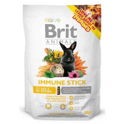 Храна за зайци Brit Animals Immune Stick for Rodents - 80 гр 00000005303 снимка