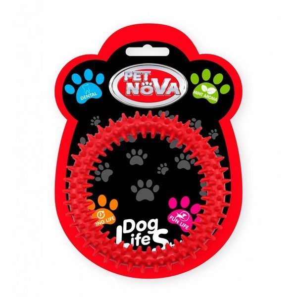 Играчка Pet Nova rubber ring - 12,5 cm, Red 00000007088 снимка
