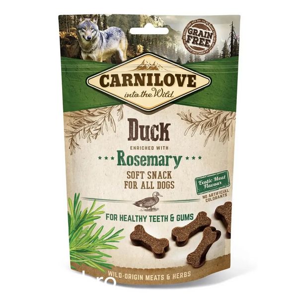 Лакомство Carnilove Dog Semi-Moist Snack Duck enriched with Rosemary - 200 гр 00000005462 снимка