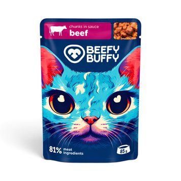 Пауч Beefy Buffy Chunks in Sauce with Beef - 85 гр 00000010414 снимка