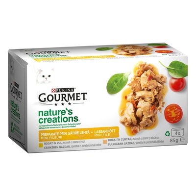 Мокра храна Purina Gourmet Nature’s Creations Chicken and Turkey - 4x85 гр 00000003419 снимка