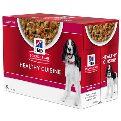 Мокра храна Hill's Science Plan Stew Adult Dog Healthy Cuisine Chicken & Vegetables - 12x90 гр 00000003581 снимка
