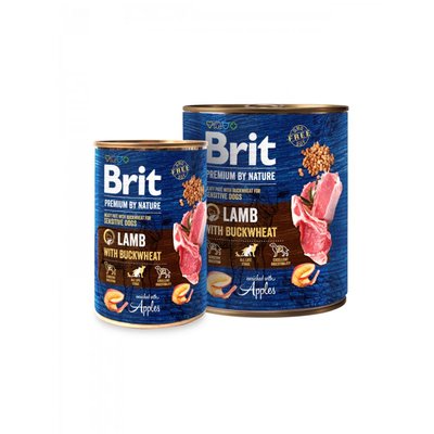 Мокра храна Brit Premium by Nature Lamb with Buckwheat, 400 гр 00000005114 снимка