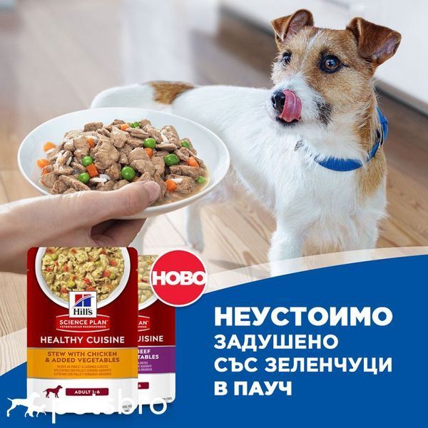 Мокра храна Hill's Science Plan Stew Adult Dog Healthy Cuisine Chicken & Vegetables - 12x90 гр 00000003581 снимка