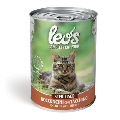 Мокра храна Leos Cat Sterilised Turkey - 415 гр 00000004159 снимка