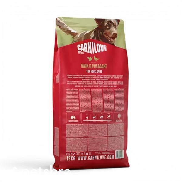 Суха храна Carnilove Active Dog Dry Made with Duck & Pheasant for Adult All Breeds, 4 кг 00000010255 снимка