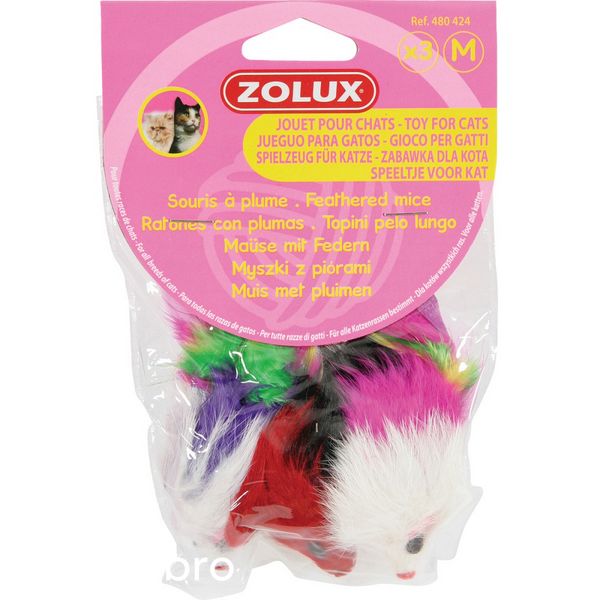 Комплект играчки Zolux Feather Mice - 3 бр 00000006190 снимка