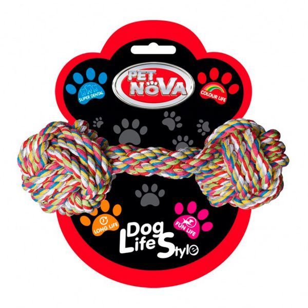 Играчка Pet Nova rope dumbbell - 17 cm 00000007074 снимка