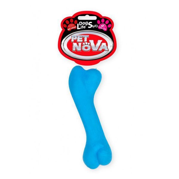 Играчка Pet Nova rubber bone blue - 12 cm 00000007082 снимка