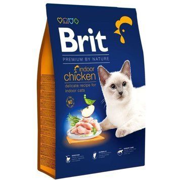 Сухой корм Brit Premium by Nature Cat Indoor Chicken, 8 кг 00000005202 фото