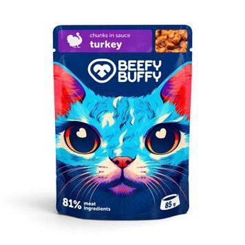 Пауч Beefy Buffy Chunks in Sauce with Turkey - 85 гр 00000010417 снимка