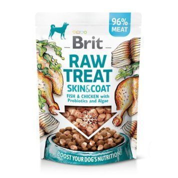 Лакомство Brit Raw Treat Skin & Coat Freeze-dried Fish & Chicken - 40 гр 00000005158 снимка