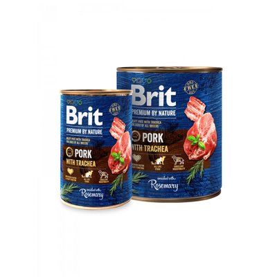 Мокра храна Brit Premium by Nature Pork with Trachea, 400 гр 00000005117 снимка