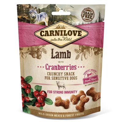 Лакомство Carnilove Dog Crunchy snack Lamb with Cranberries with Fresh meat - 200 гр 00000005456 снимка