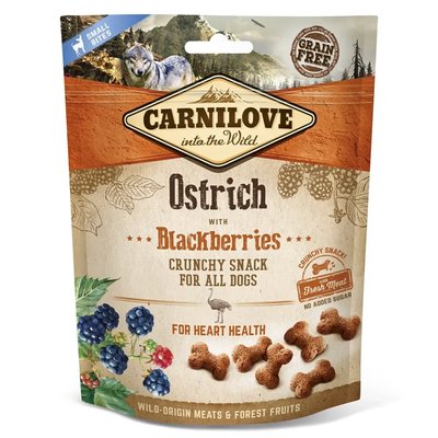 Лакомство Carnilove Dog Crunchy snack Ostrich with Blackberries with Fresh meat - 200 гр 00000005457 снимка