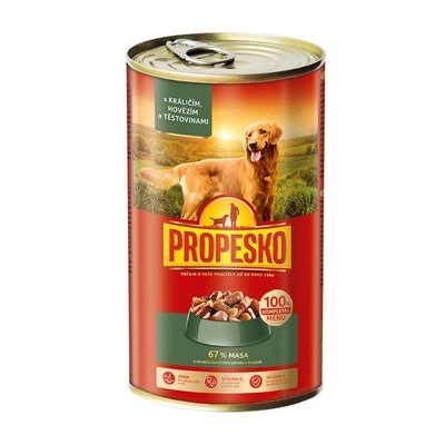 Храна Propesko Pieces In Sauce with Rabbit, Beef and Pasta - 1,24 кг 00000000687 снимка