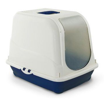 Тоалетна Record Oliver closed cat litter - 46х35х40 cm, Blue 00000006133 снимка