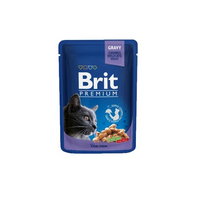 Мокра храна Brit Premium Cat Pouches Cod Fish - 100 гр 00000005266 снимка