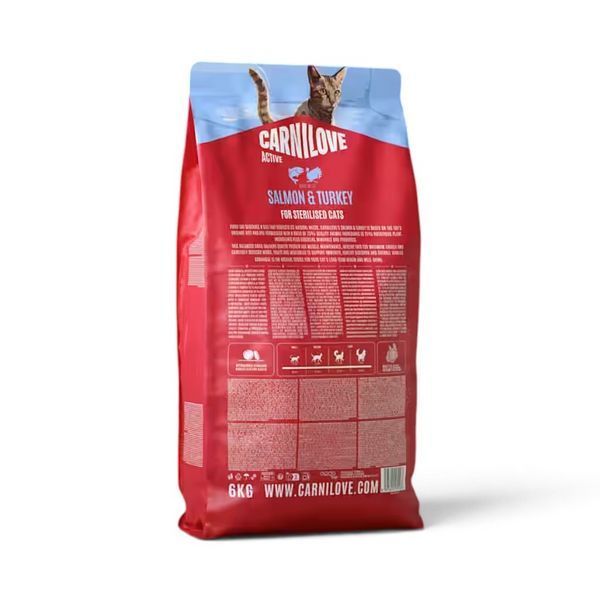 Суха храна Carnilove Active Cat Dry Made with Salmon & Turkey for Sterilised Adult All Breeds, 400 гр 00000010380 снимка