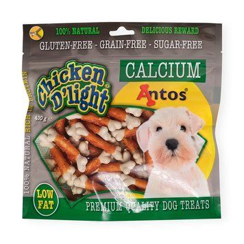 Лакомство Antos Dog Chicken D'light Calcium - 6 cm, 400 гр 00000008150 снимка