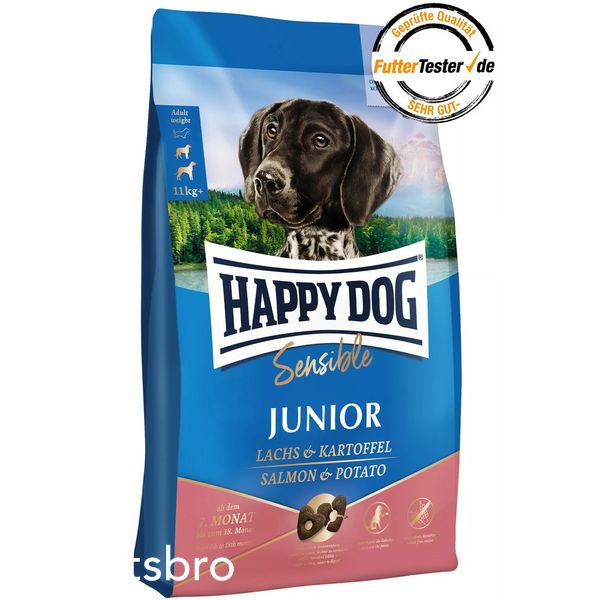 Храна Happy Dog Sensible Junior Salmon & Potato, 4 кг 00000000334 снимка