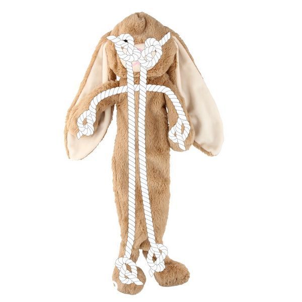 Играчка Nobby Plush bunny with rope inside - 54 cm 00000003257 снимка