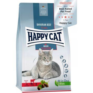 Корм Happy Cat Indoor Adult Bavarian Beef, 4 кг 00000000196 фото