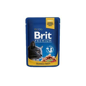 Мокра храна Brit Premium Cat Pouches Salmon & Trout - 100 гр 00000005271 снимка