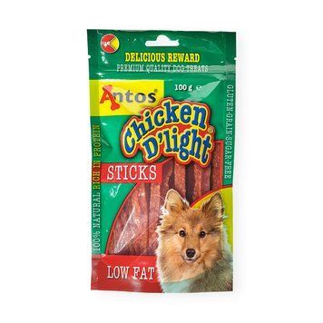 Лакомство Antos Dog Chicken D'light Sticks - 12 cm, 100 гр 00000008170 снимка