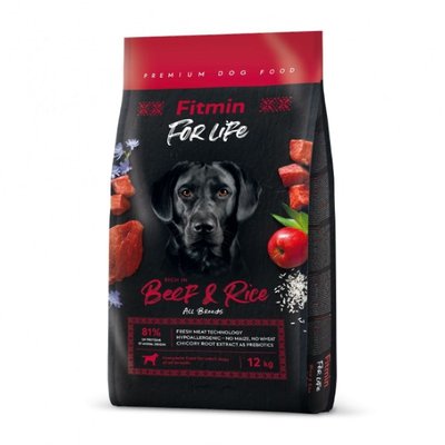 Суха храна Fitmin dog For Life Beef & Rice - 12 кг 00000003999 снимка