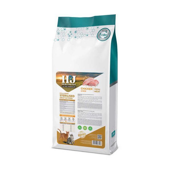 Суха храна Health & Joy H&J Ultra Premium Chicken & Rice Sterilised, 10 кг 00000009361 снимка