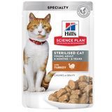 Хапки в сос Hill's Science Plan Feline Young Adult Sterilised Turkey - 12x85 гр 00000003591 снимка