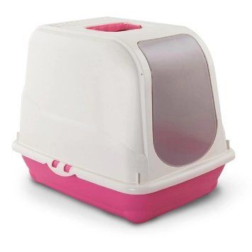 Тоалетна Record Oliver closed cat litter - 46х35х40 cm, Pink 00000006135 снимка