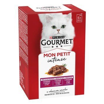 Кусочки в соусе Purina Gourmet Mon Petit Beef and Liver - 6x50 гр 00000003393 фото