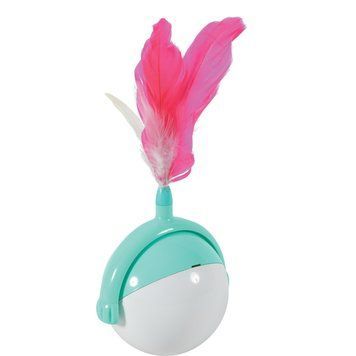 Игрушка Zolux интерактивная - качающийся мяч с перьями 00000006166 фото