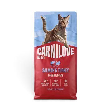 Суха храна Carnilove Active Cat Dry Made with Salmon & Turkey for Adult All Breeds, 400 гр 00000010369 снимка