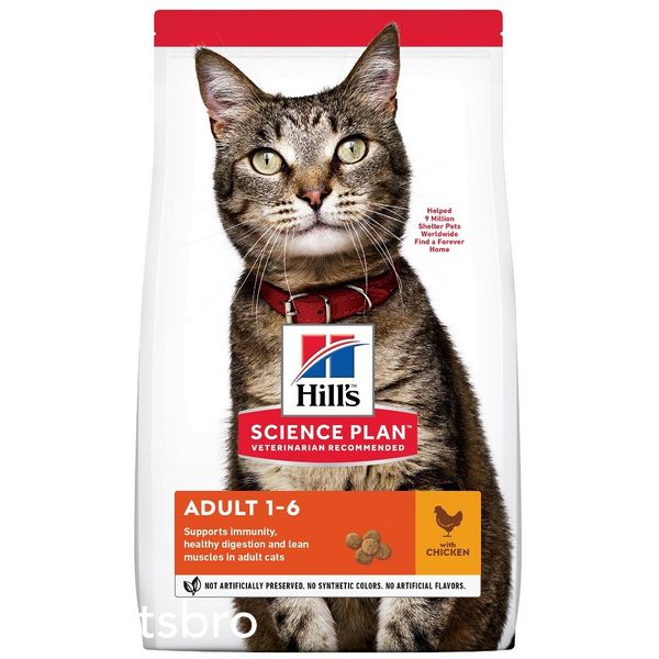 Суха храна Hill's Science Plan Feline Adult Chicken, 1,5 кг 00000003667 снимка