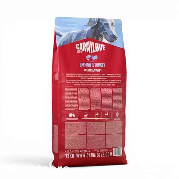 Суха храна Carnilove Active Dog Dry Made with Salmon & Turkey for Adult Large Breeds, 4 кг 00000010264 снимка