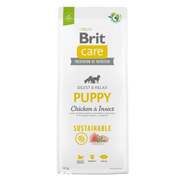 Суха храна Brit Care Dog Sustainable Puppy Chicken&Insect, 12 кг 00000004991 снимка